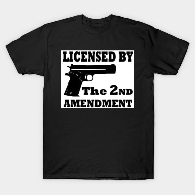 Licensed by the 2nd Amendment T-Shirt by  The best hard hat stickers 